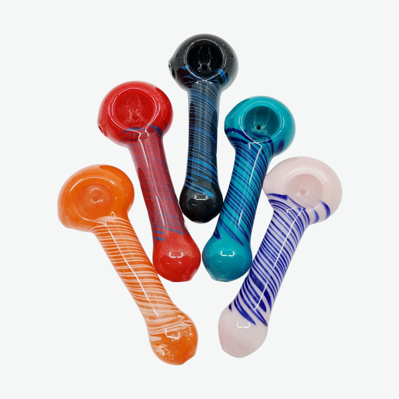 4 Classic Color-Striped Mini Handpipe (Jar Pack)2