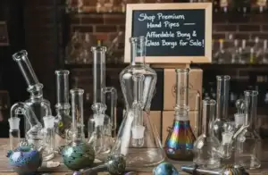 Glass hand pipes display for pipe wholesale buyers