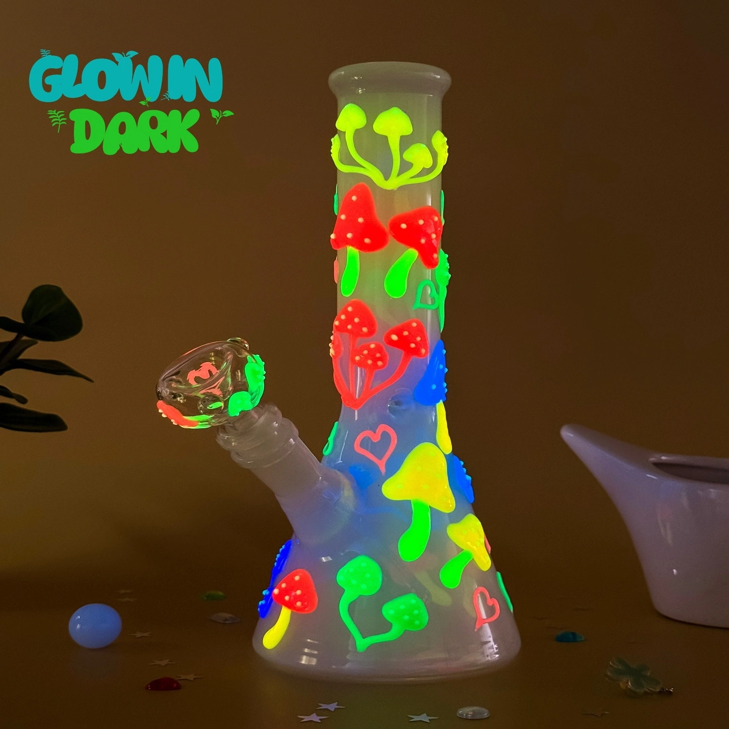 Shroom Bloom Beaker (Glow In Dark)